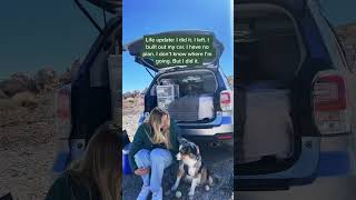 I DID IT!!! I officially moved into my car!  #vanlifer #vanlifeconversion #travel