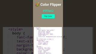 Color Flipper JavaScript Project | javascript for beginner #shorts