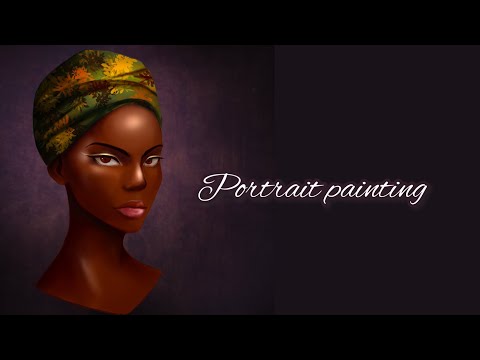 Black girl portrait #digitalart #art #youtube