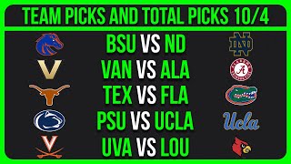 College Football Picks Today 10/4/25 NCAAF Week 6 Betting Picks and Predictions