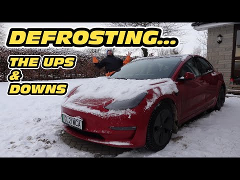 DEFROSTING my Tesla Model 3 on a really cold day is a mixed bag of stress and satisfaction!