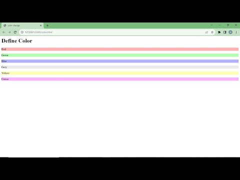 How To Create A Color Change In HTML & CSS | Color Change With HTML & CSS | Learn As Code.