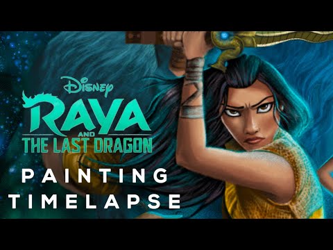 Raya And The Last Dragon Poster Illustration 2 - Timelapse