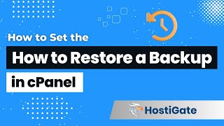 How to restore a backup in cPanel | HostiGate
