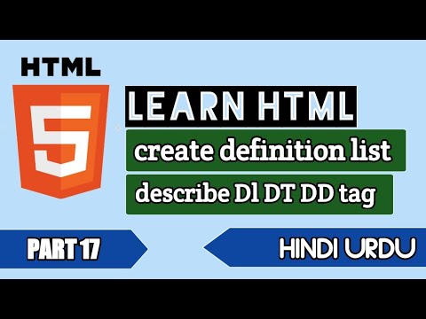 web development series for visually impaired person part 17 describe definition list, dl DT DD tag
