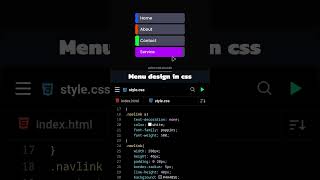 Menu Hover Design using CSS #codingtutorial #csshorts #webdevelopment #webdesign