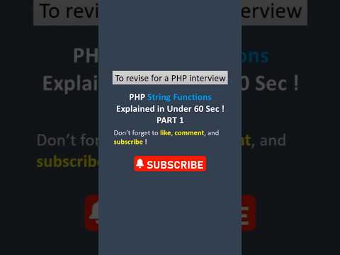 PHP String Functions Explained Part1 #php #coding #codinginterview #programming #programminglanguage