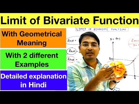 limit of bivariate function in Hindi...logical explanation with 2 different Examples