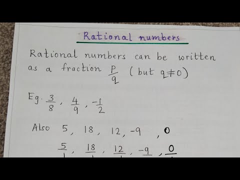 Rational and Irrational numbers