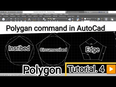 Polygon command in AutoCad in Hindi,How do you Draw a polygone in AutoCAD? Types of polygon AutoCad
