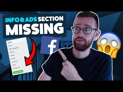 Facebook Info and Ads Tab Removed?! PROBLEM SOLVED - May 2019