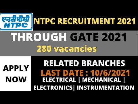 NTPC RECRUITMENT 2021| GATE APPEARED  | FOR ENGINEERING STUDENTS | GOVERNMENT JOB 2021