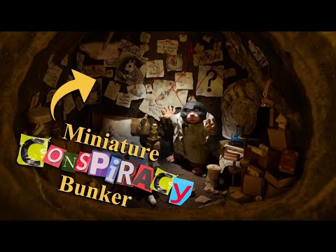 I Made a Tiny Conspiracy Bunker for a Tiny Mole to Get RedPilled In! | DIY Miniature Diorama