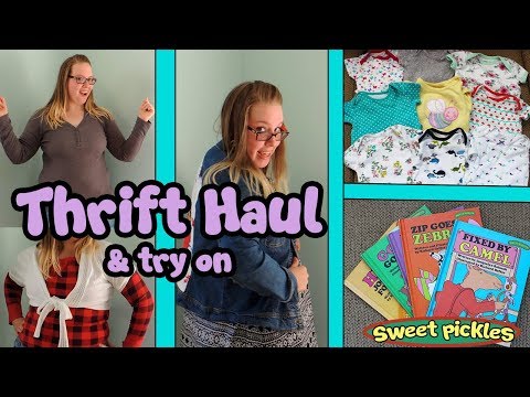 Thrift Haul & Try On | plus size clothes, books, toys