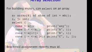 Advanced Topics in Programming Languages: Concurrency/message passing Newsqueak