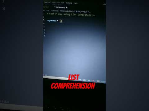 List Comprehension, Use #python smartly, #smartcode #gullimata