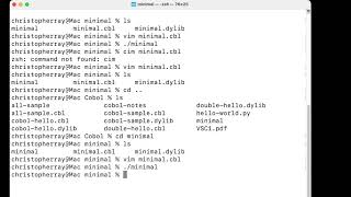 Learn Cobol - A minimal Cobol program
