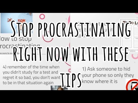 How to STOP procrastinating RIGHT NOW