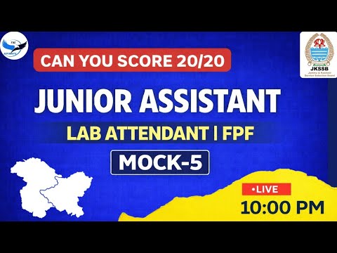 Live Mock Test – JKSSB 2026 Exams | Day-5 | Target 20/20 🎯