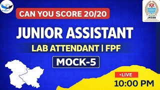 Live Mock Test – JKSSB 2026 Exams | Day-5 | Target 20/20 🎯