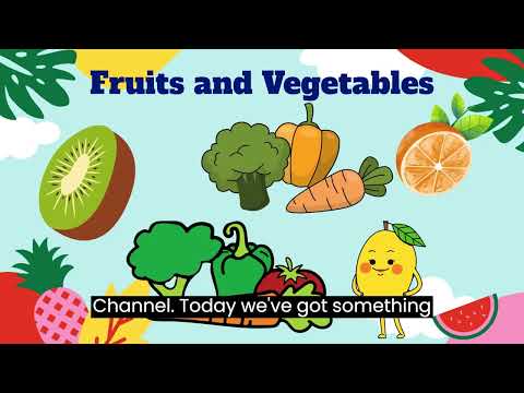 Fruits and vegetables English Vocabulary | Fruits and vegetable names for kids |