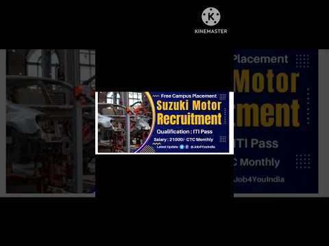🔥Suzuki Motor Requirement 2024|ITI Pass Salary:- 21000 CTC😱 Monthly #trending #shorts #suzuki #viral