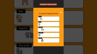#css how to use Transition timing function #viralshort #csstipoftheday #webdesign #coding #shorts