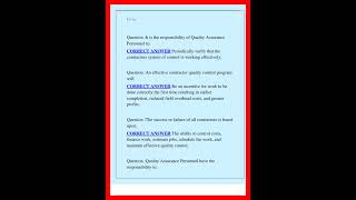 CQM C EXAM QUESTIONS AND ANSWERS