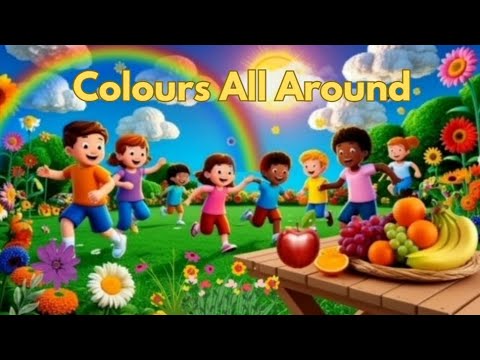 Colours All Around 🎊✨। Colours Name। Kidsic Tv-Nursery Rhymes & kids song #nurseryrhymes #learning