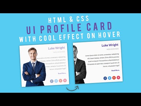 Profile Card UI Design With Cool Effect On Hover | Team Section | HTML5 & CSS3