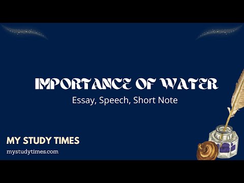 Importance of Water   Essay, Article, Speech, Paragraph, Composition, Note