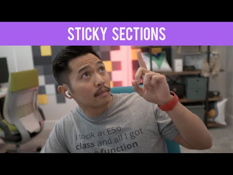 Sticky Sections and Headers w/ Tailwind CSS