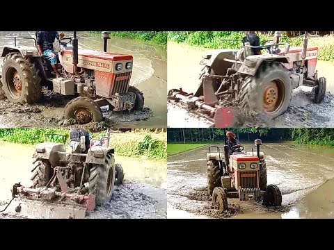 Tractor Mud Water Working | Swaraj 744 Fe Tractor | Tractor Q.
