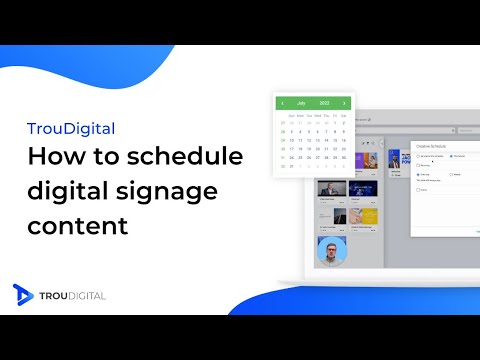 How to schedule digital signage content | TrouDigital