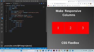 How to Create a Responsive Column Layout with CSS Flexbox | FreeProjects1