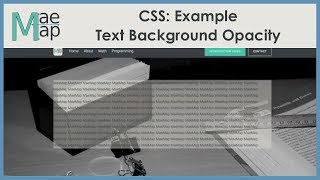 CSS: Text Background Opacity (OLD VIDEO)
