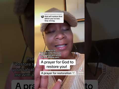 A prayer for God to restore you 🕊️