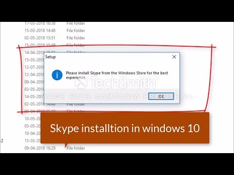 Skype installation in windows 10 using setup file