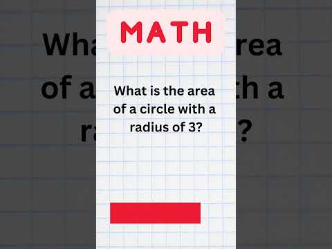 Area of a circle.