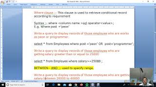 RDBMS-ORACLE(SELECT COMMAND)BY-NKS  Video made during 'Work from home' period due to Corona holidays