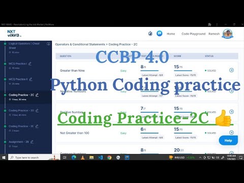 Python coding Practice - 2C |  NXT Wave | #nxtwave #ccbpacademy #coding #ccbpintensive #python #ccbp