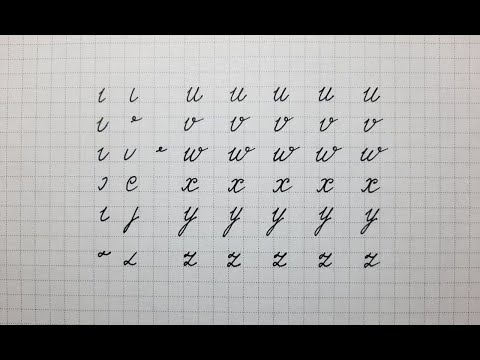 Lowercase English alphabet handwriting letters practice