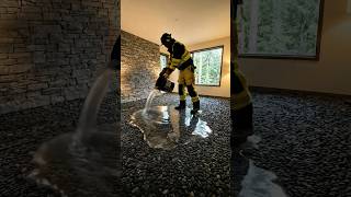 Creating An Epoxy Floor With Black Stones #epoxyfloors