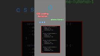 css loader, html css, html css tutorial for beginners, html css full course #css #html #css3 #html5