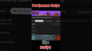 Pet Spawner Script Grow A Garden Working Script #roblox #robloxgame#growagarden#gagscript #gag