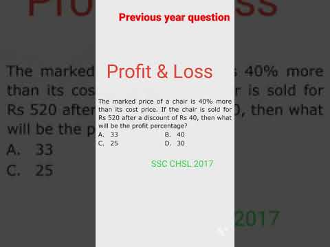 Profit & Loss | SSC CHSL 2016 | #shorts