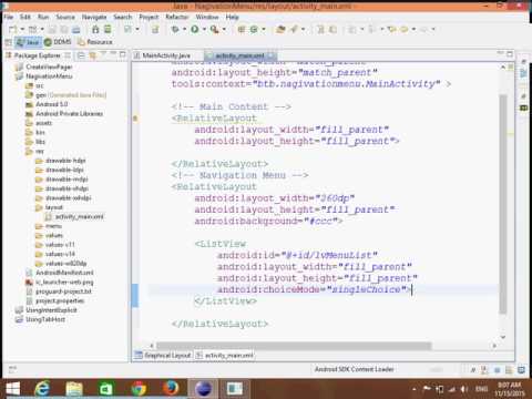 how to create Nav on android 1
