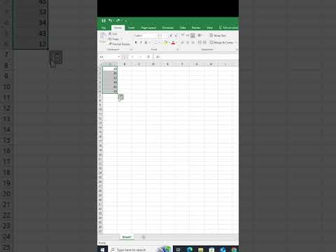 how to calculate sum in Excel in one second