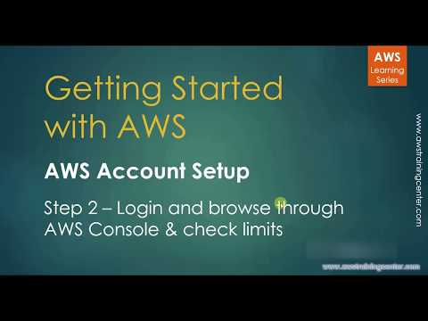 Setup AWS Account - Step 2 - Check your Limits and navigate aws console