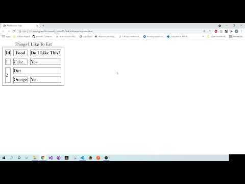 Creating HTML Tables